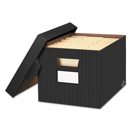 Bankers Box File Boxes, 2-Ply Cardboard End; 1-Ply Cardboard Side; 2-Ply Cardboard Bottom, 12.5" W, 16.25" D FEL0029803